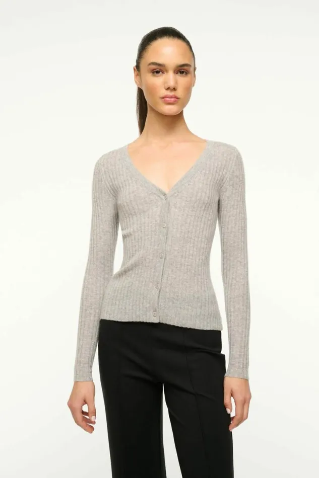 STAUD Sweaters CARGO CASHMERE SWEATER Heather Grey 8211 Women