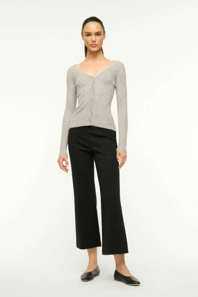 STAUD Sweaters CARGO CASHMERE SWEATER Heather Grey 8211 Women