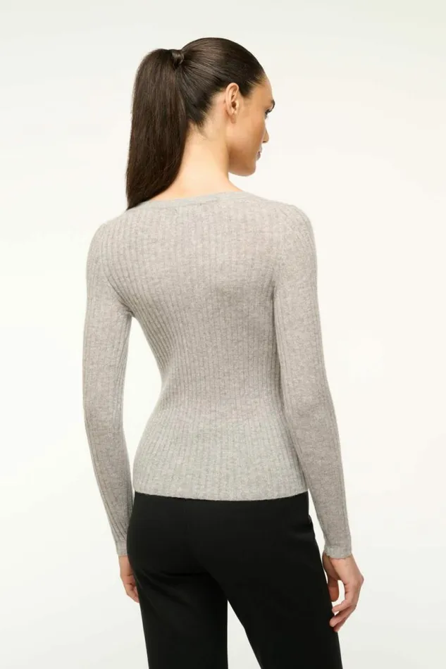 STAUD Sweaters CARGO CASHMERE SWEATER Heather Grey 8211 Women