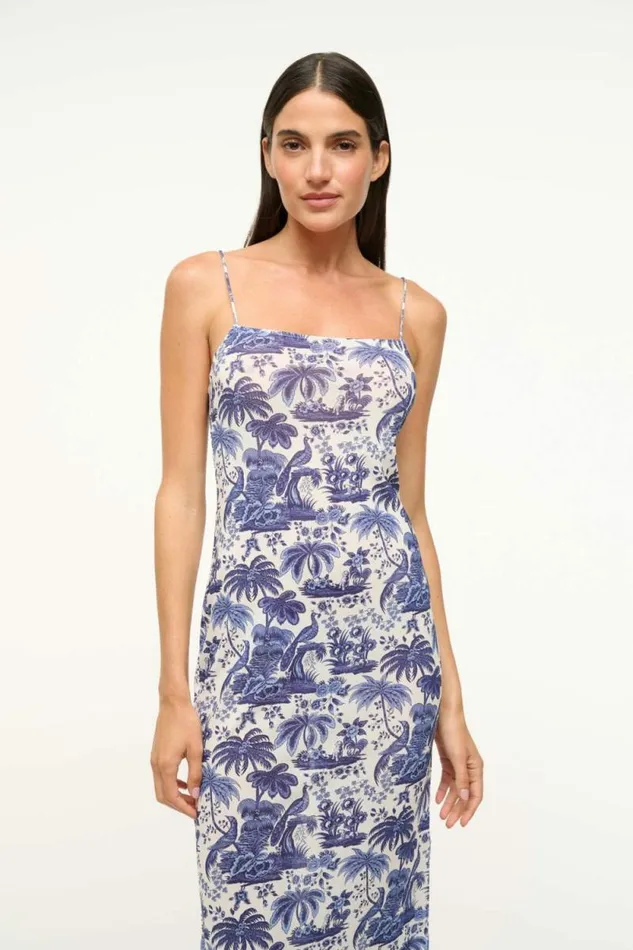 STAUD Swim HASTINGS COVERUP DRESS Blue Toile 8211 Women STAUD Swim HASTINGS COVERUP DRESS Blue Toile 8211 Women