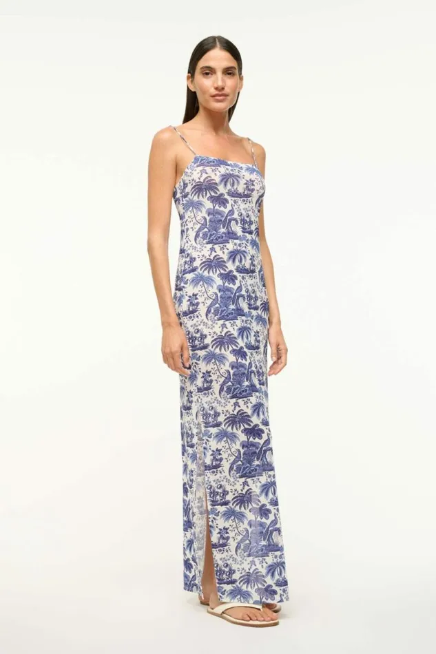 STAUD Swim HASTINGS COVERUP DRESS Blue Toile 8211 Women STAUD Swim HASTINGS COVERUP DRESS Blue Toile 8211 Women