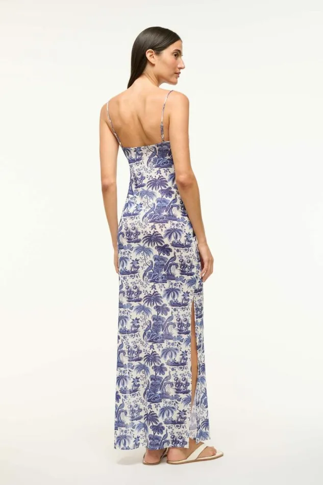STAUD Swim HASTINGS COVERUP DRESS Blue Toile 8211 Women STAUD Swim HASTINGS COVERUP DRESS Blue Toile 8211 Women