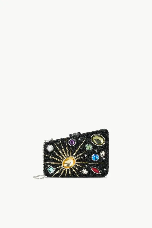 STAUD The Evening Edit CARMELLA BEADED CLUTCH Black Celestial 8211 Women