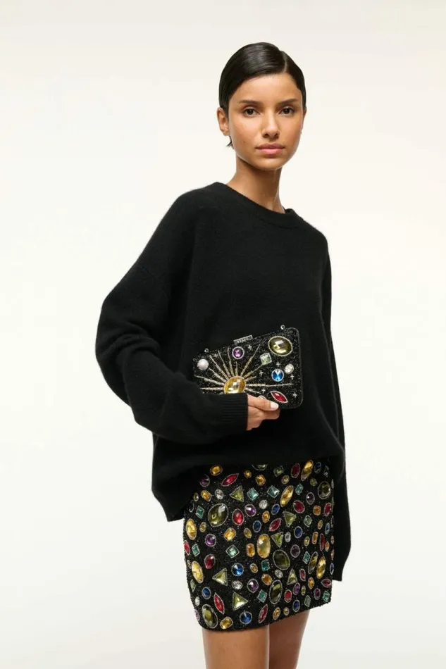 STAUD The Evening Edit CARMELLA BEADED CLUTCH Black Celestial 8211 Women STAUD The Evening Edit CARMELLA BEADED CLUTCH Black Celestial 8211 Women