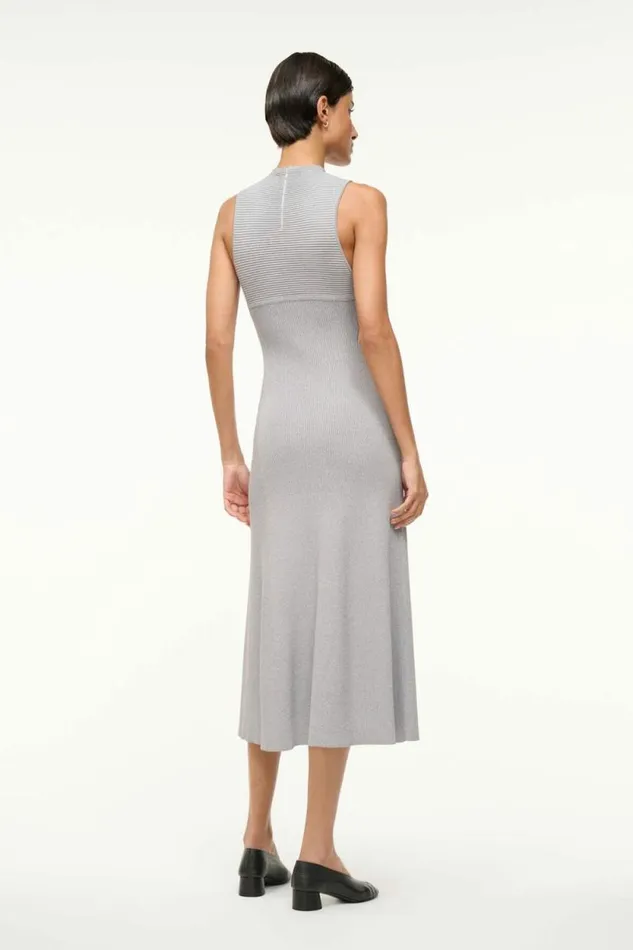 STAUD The Knit Shop MALACHITE DRESS Speckle Grey 8211 Women STAUD The Knit Shop MALACHITE DRESS Speckle Grey 8211 Women