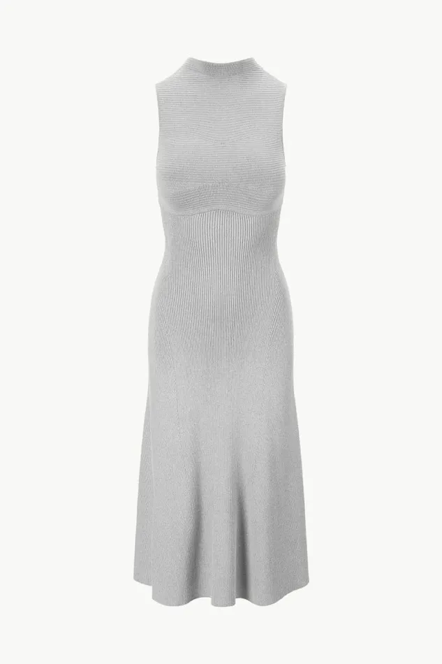 STAUD The Knit Shop MALACHITE DRESS Speckle Grey 8211 Women STAUD The Knit Shop MALACHITE DRESS Speckle Grey 8211 Women