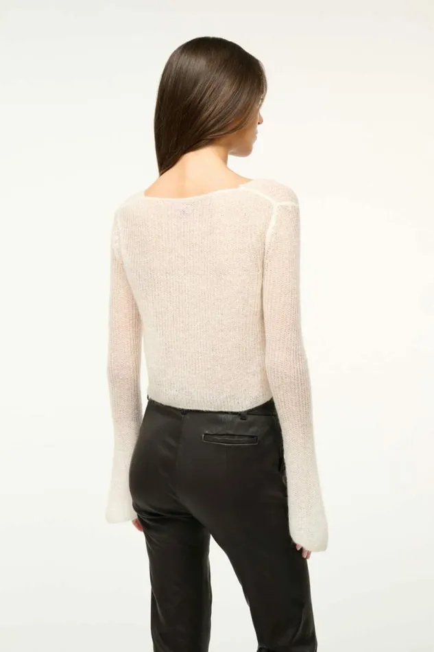 STAUD The Knit Shop PARKER SWEATER Ivory 8211 Women STAUD The Knit Shop PARKER SWEATER Ivory 8211 Women