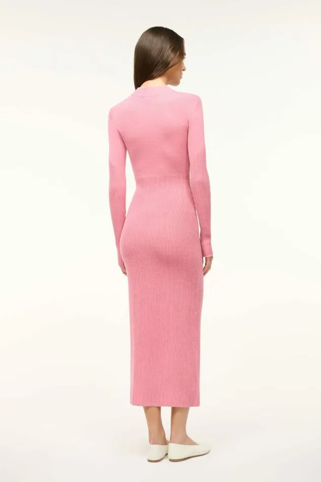 STAUD The Knit Shop RAMONA DRESS Damask Pink 8211 Women