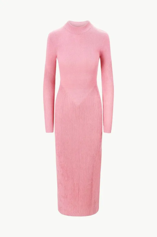 STAUD The Knit Shop RAMONA DRESS Damask Pink 8211 Women