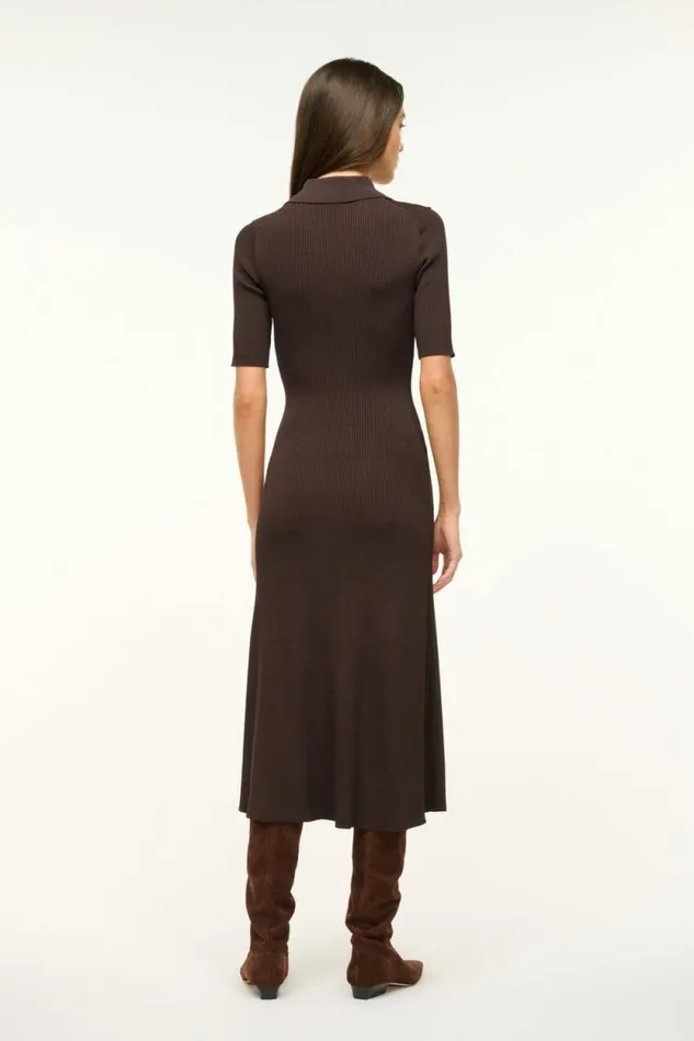 STAUD The Knit Shop ROLAND DRESS Earth 8211 Women STAUD The Knit Shop ROLAND DRESS Earth 8211 Women
