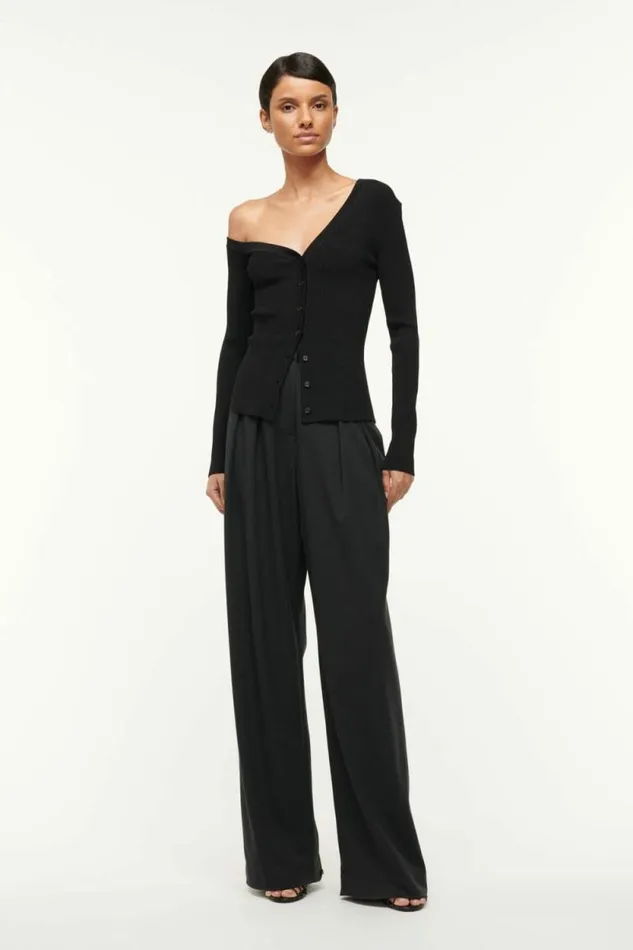STAUD Tops CRAFTSMAN SWEATER Black 8211 Women STAUD Tops CRAFTSMAN SWEATER Black 8211 Women