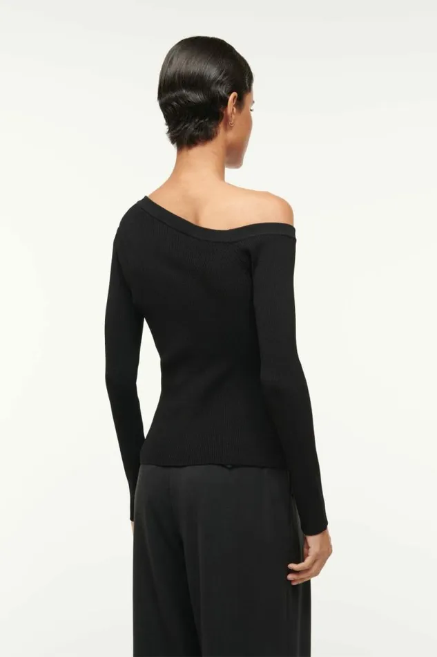 STAUD Tops CRAFTSMAN SWEATER Black 8211 Women STAUD Tops CRAFTSMAN SWEATER Black 8211 Women