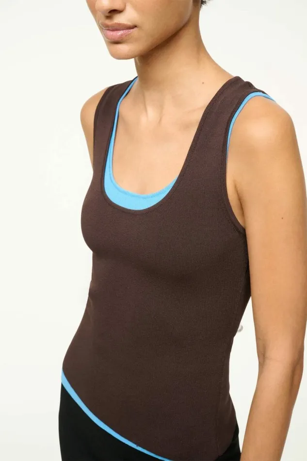 STAUD Tops HERMOSA TANK Earth Aqua 8211 Women