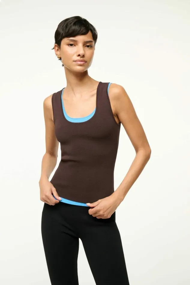 STAUD Tops HERMOSA TANK Earth Aqua 8211 Women