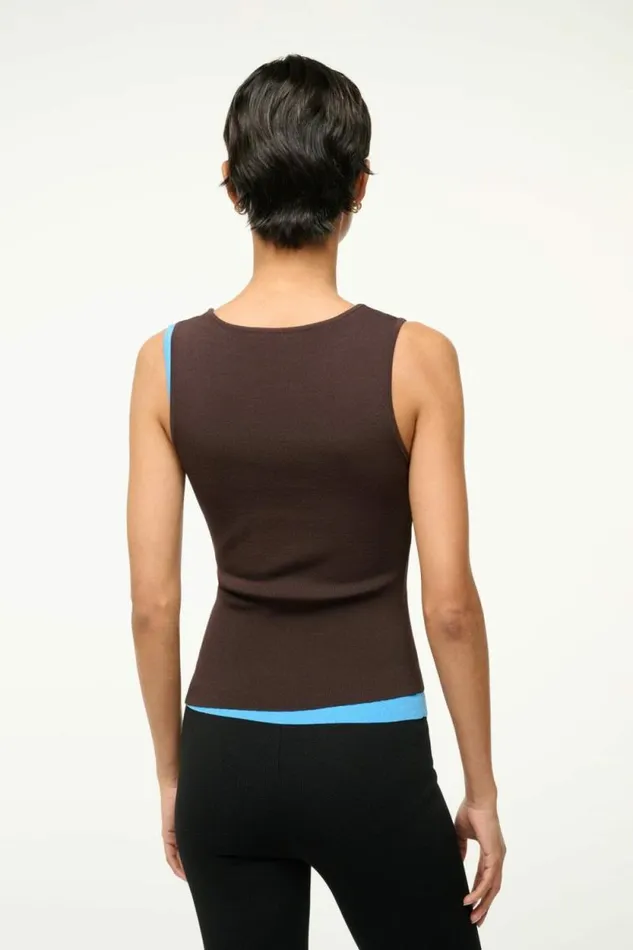 STAUD Tops HERMOSA TANK Earth Aqua 8211 Women