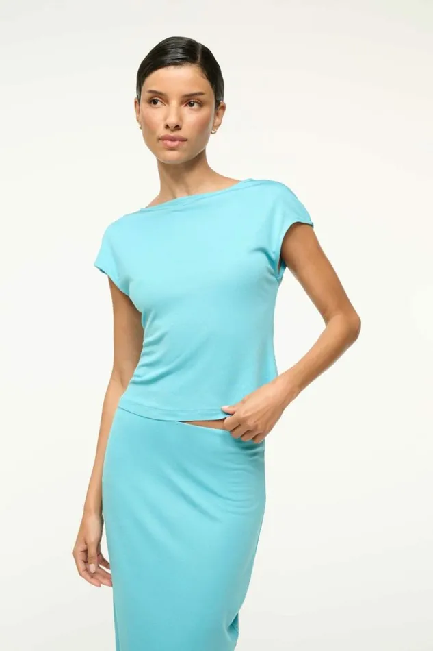 STAUD Tops SUNISA TOP Aqua 8211 Women