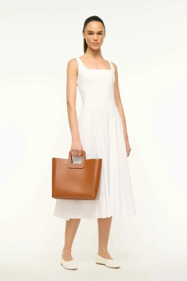 STAUD Totes SHIRLEY LEATHER BAG Saddle 8211 Women