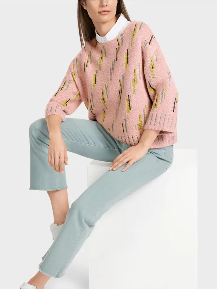 Strick Damen Marc Cain Sweater In Deutschland Gestrickt Soft Powder Pink