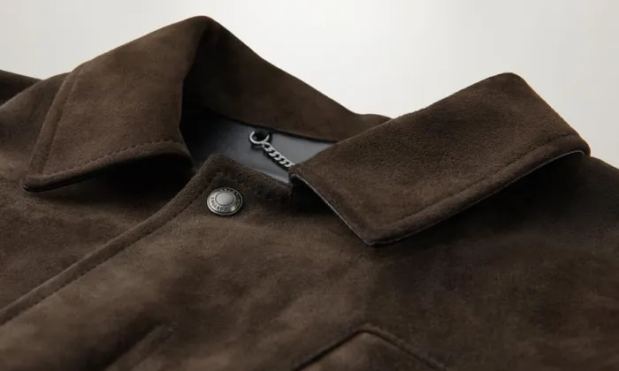 Suede and Shearling Jackets Men Belstaff Continental Jacket Burnt Oak