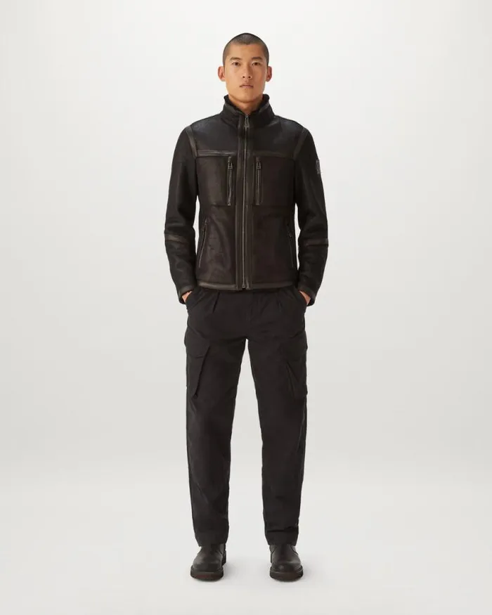 Suede and Shearling Jackets Men Belstaff Tundra Jacket Black Black Suede and Shearling Jackets Men Belstaff Tundra Jacket Black Black