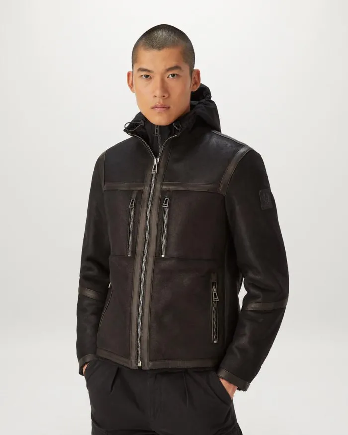 Suede and Shearling Jackets Men Belstaff Tundra Jacket Black Black Suede and Shearling Jackets Men Belstaff Tundra Jacket Black Black