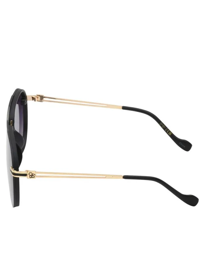 Sunglasses Accessories Jessica Simpson Metal Aviator Sunglasses In Smoke Matte Black