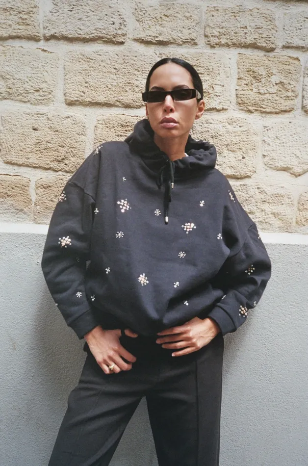 Sweats MOS MOSH Women MMHBliss Burnt Sweatshirt 8211 HEYANNO Black