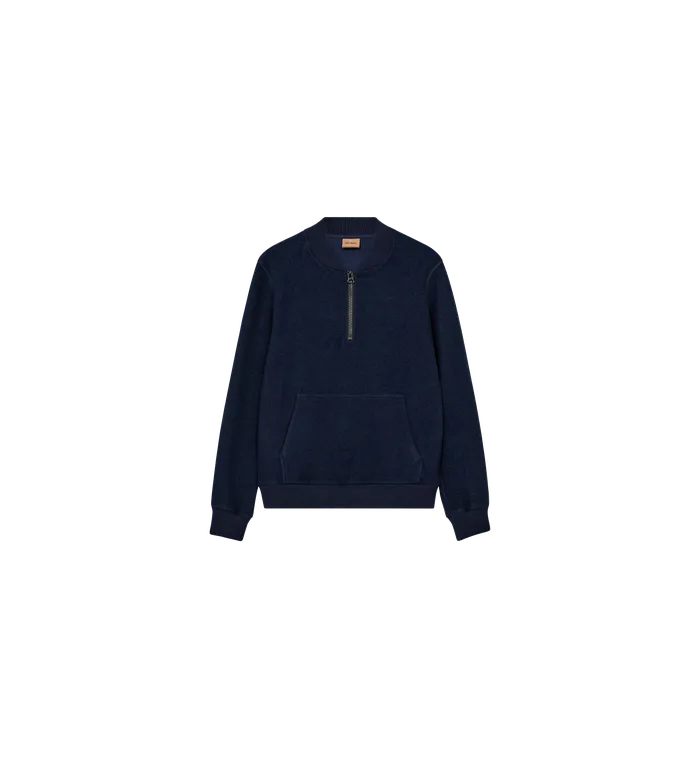 Sweatshirts MOS MOSH Men MMGCassey Zip Pullover Sweat Indigo Blue