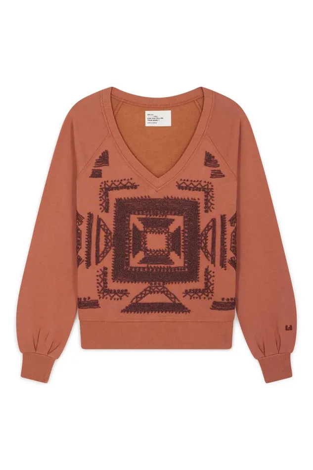 Sweatshirts Women Leon and Harper Shiva Beads Sweatshirt Blush