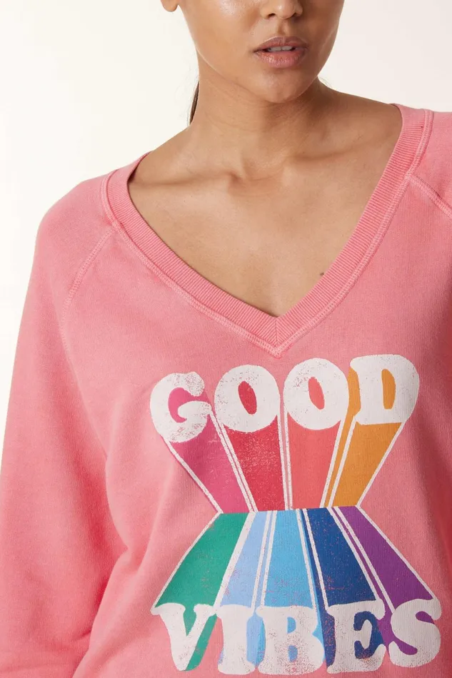 Sweatshirts Women Leon and Harper Shiva Vibes Sweatshirt Coral