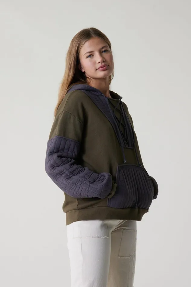 Sweatshirts Women Leon and Harper Strong Mix Sweatshirt Olive