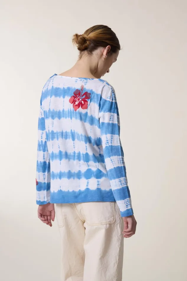 Sweatshirts Women Leon and Harper Thilla Hawai Tshirt Blue
