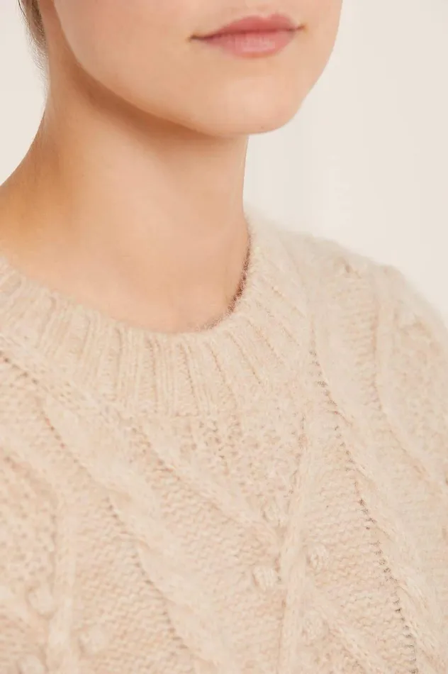 Sylvie Cable Longline Jumper Beige Women Needle and Thread Exclusives
