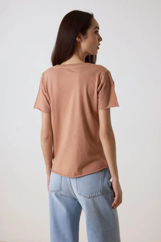 TShirts and Tops Women Leon and Harper Tizia Stars TShirt Peach