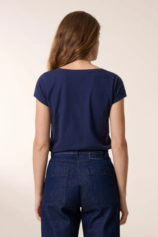 TShirts and Tops Women Leon and Harper Tonton Brodery TShirt Navy