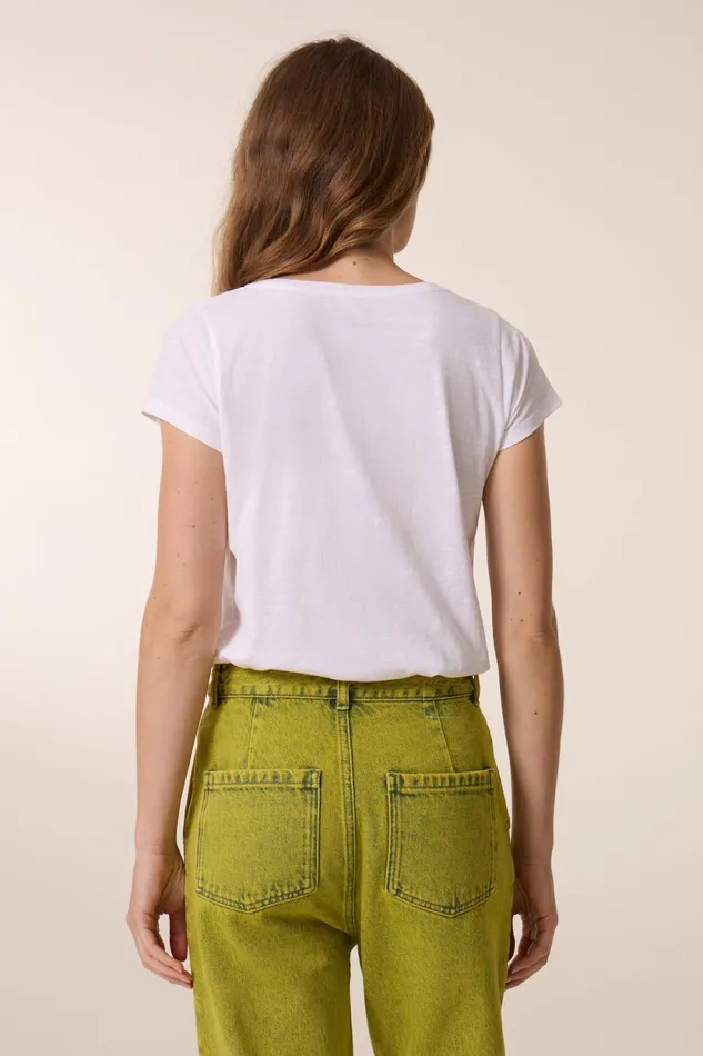 TShirts and Tops Women Leon and Harper Tonton Brodery TShirt White
