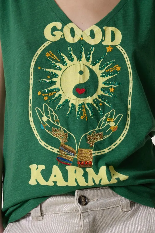 TShirts and Tops Women Leon and Harper Tonton Karma Tshirt Green