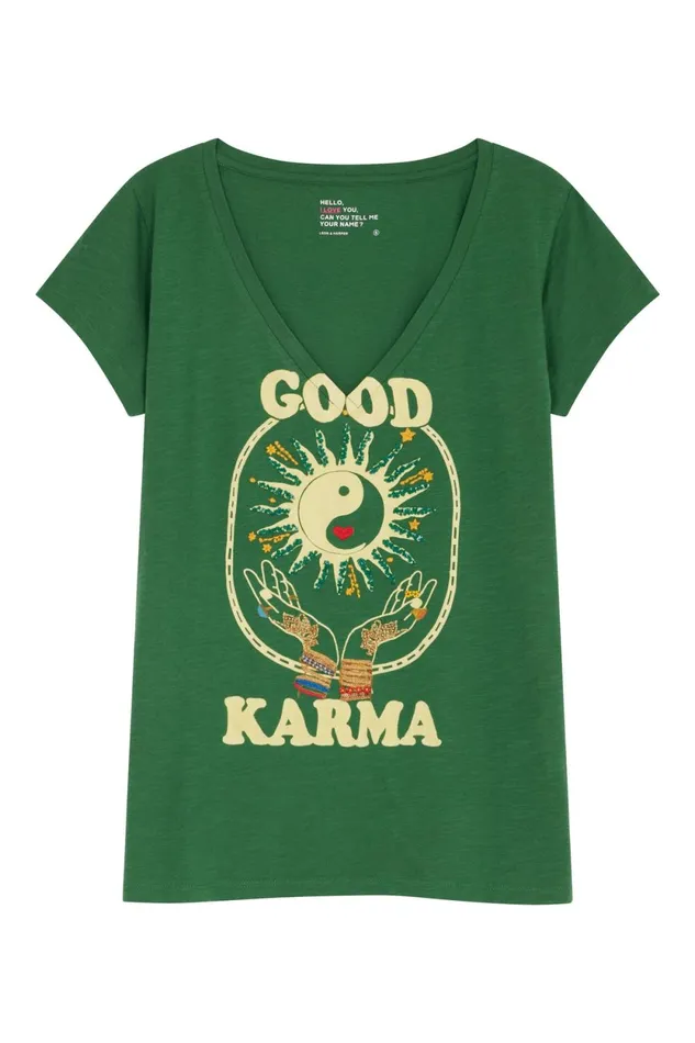 TShirts and Tops Women Leon and Harper Tonton Karma Tshirt Green