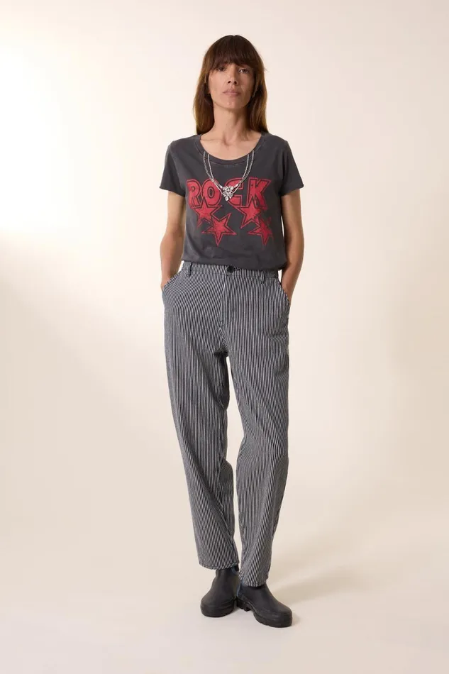 TShirts and Tops Women Leon and Harper Toro Strass TShirt Carbone