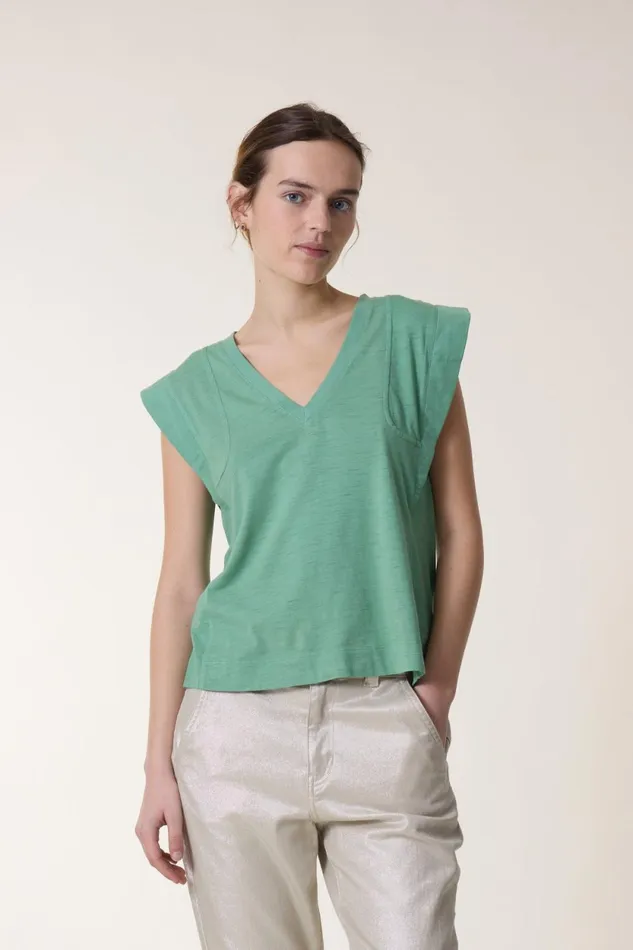 TShirts and Tops Women Leon and Harper Trima1 Plain Tank Top Celadon