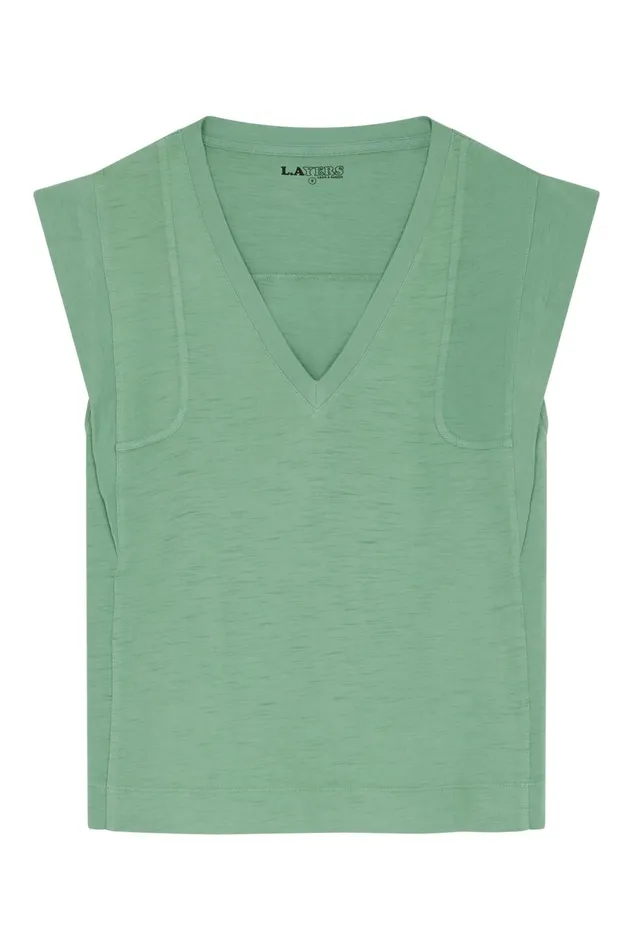 TShirts and Tops Women Leon and Harper Trima1 Plain Tank Top Celadon