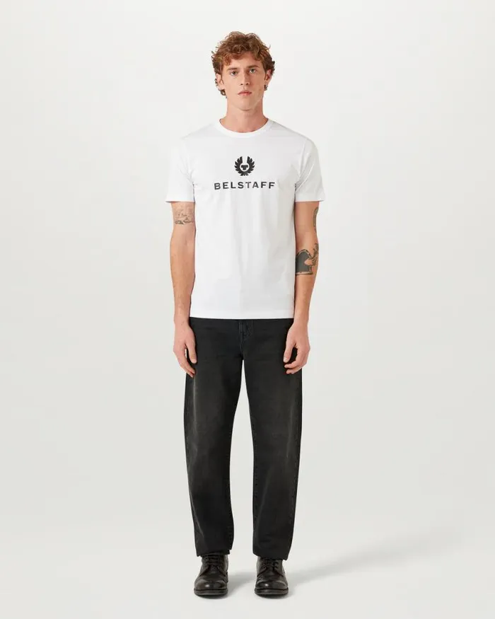TShirts Men Belstaff Belstaff Signature TShirt White
