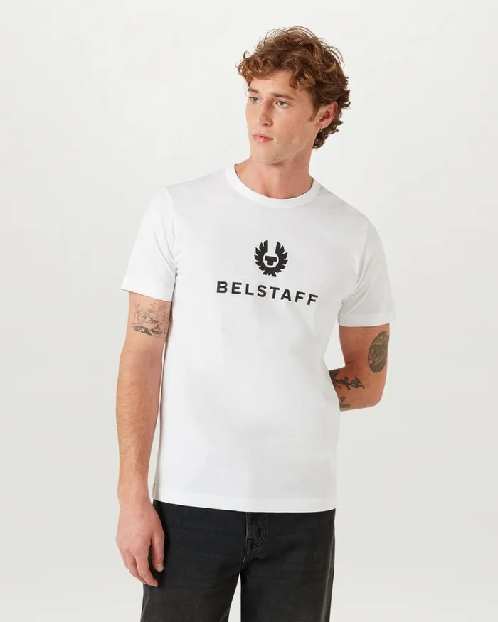 TShirts Men Belstaff Belstaff Signature TShirt White