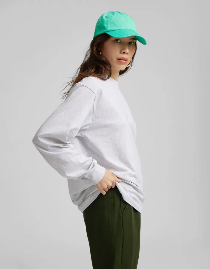 TShirts Oversized Organic LS TShirt 8211 Misty Brown Colorfulstandard Women