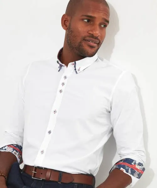 Tailoring Joebrowns Apparel Delightful Double Collar Shirt White