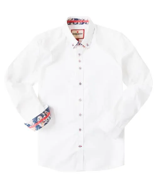 Tailoring Joebrowns Apparel Delightful Double Collar Shirt White