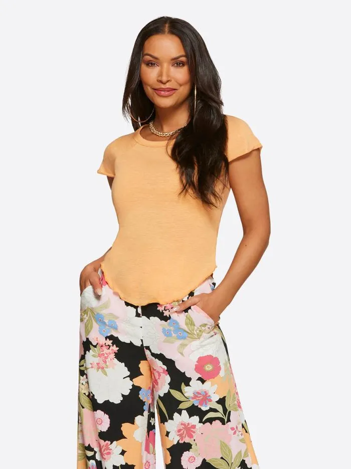 Tees Clothing Jessica Simpson Rivers Baby Tee In Mock Orange
