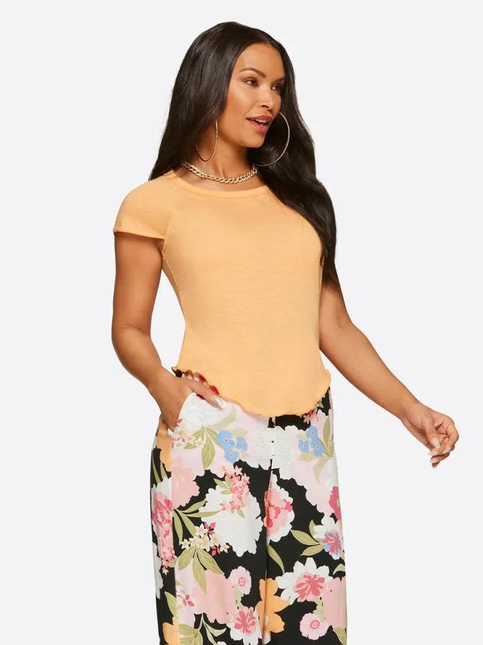 Tees Clothing Jessica Simpson Rivers Baby Tee In Mock Orange