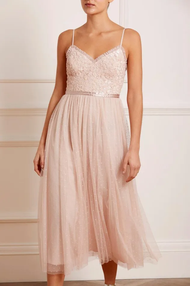 Tempest Bodice Cami Ballerina Dress Pink Women Needle and Thread Dresses