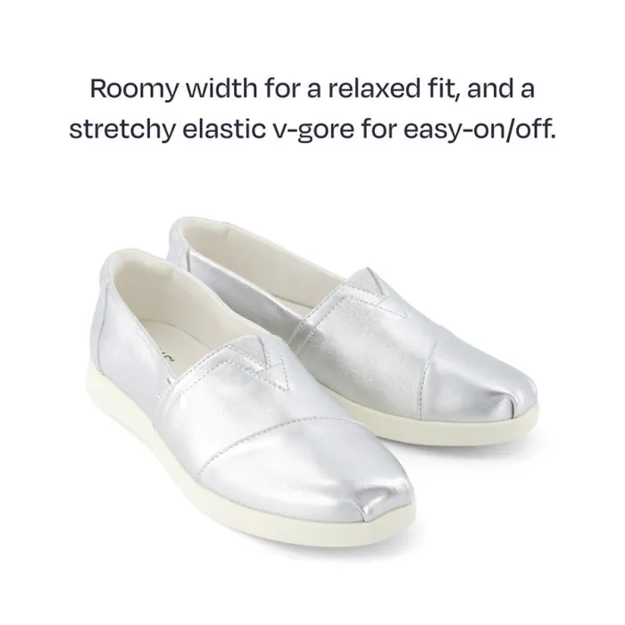 Toms Alpargatas Alpargata Plus Silver Metallic 8211 Women Toms Alpargatas Alpargata Plus Silver Metallic 8211 Women